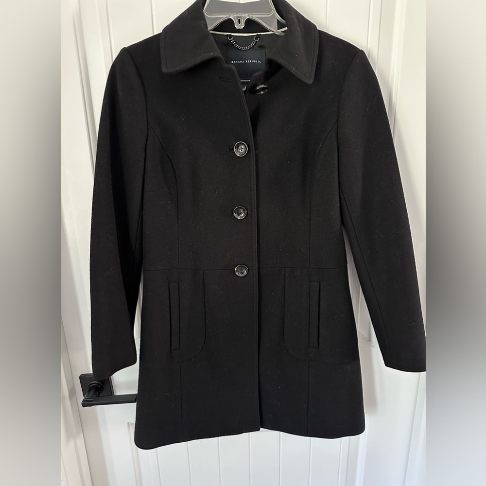Banana Republic Italian wool single breasted coat Sz S